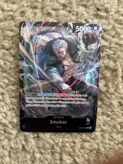 One Piece Card Game Smoker Op02-093 Alt Art Leader Paramount War English - Image 1