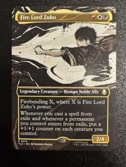 Fire Lord Zuko BORDERLESS Avatar: The Last Airbender Magic MTG NM - Image 2