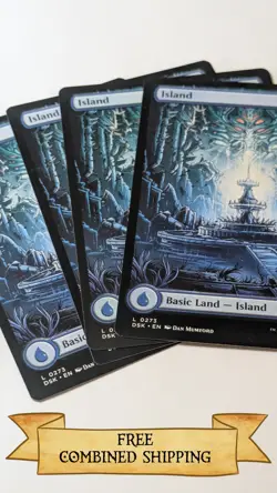 Magic The Gathering: 4x Duskmourn: House of Horror (DSK) Full Art Island - Image 1
