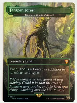 mtg Fangorn Forest (Yavimaya, Cradle of Growth) (0377) ~ Borderless - Foil NM-Mi - Image 1