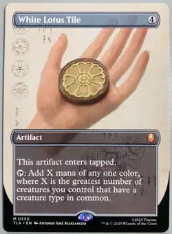 White Lotus Tile (Borderless) MTG Avatar (TLA) - Image 1