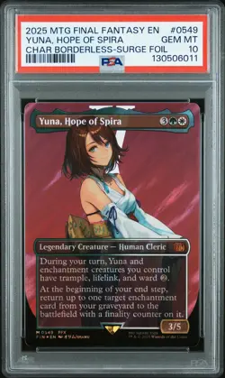 2025 MTG FINAL FANTASY #0549 YUNA, HOPE OF SPIRA PSA 10 - Image 1