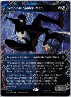 Symbiote Spider-Man (Borderless) R Marvel's Spider-Man 217 NM - Image 1