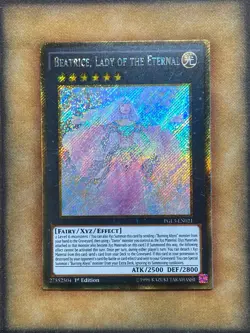 Yugioh Beatrice, Lady of the Eternal PGL3-EN021 Gold Secret Rare 1st Ed NM - Image 1