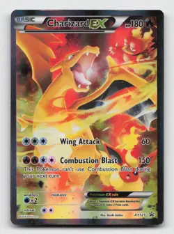 Charizard EX XY121 Black Star Promo Full Art Pokemon Card Heavy Play - Image 1