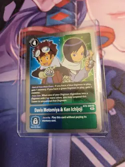 CCG Digimon New Awakening Foil Davis Motomiya & Ken Ichijoji BT8-088 R Rare Card - Image 1