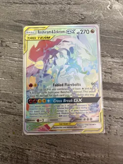 Pokemon TCG Reshiram & Zekrom GX Cosmic Eclipse Ultra Rare Card - Image 1