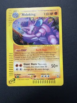 Nidoking Aquapolis Holo H18/H32 e-Reader Pokemon Card LP - Image 1