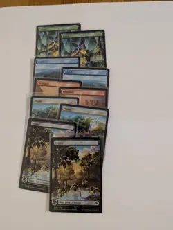 Chocobo Track Foil Full Art Basic Lands NM Final Fantasy MTG, 10x card bundle - Image 1