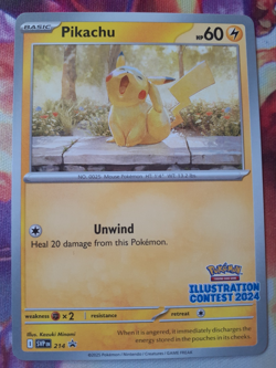 Pikachu - (Illustration Contest 2024) SVP 214 Promo - Pokemon Card - NM (x1) - Image 1
