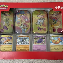 NEW Pokemon TCG: Scarlet & Violet 151 4 Mini Tins + 4 Promo Cards Box SEALED - Image 1