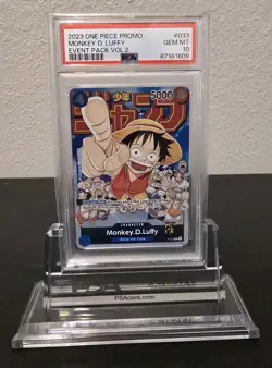 Monkey D. Luffy P-033 PSA 10 Event Pack Vol 2 Promo English One Piece Card Game - Image 1