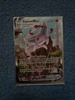Pokemon TCG Fusion Strike Espeon VMAX Alt Art Secret Rare Holo Card 270/264 - Image 1