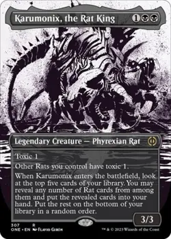 ~ Karumonix, the Rat King (Showcase) ~ NM ~ Phyrexia: All Will Be One ~ MTG ~ - Image 1