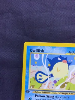 Pokemon Cards: 1st Edition Neo Revelation Common: Qwilfish 49/64 - Image 2