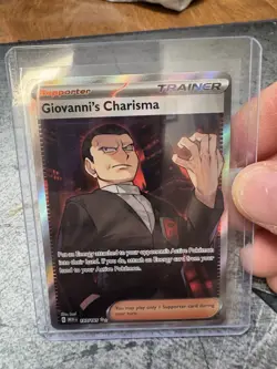 Pokemon TCG Giovanni's Charisma Full Art Trainer Ultra Rare Card 197/165 - Image 1