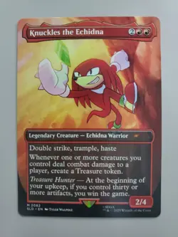 MTG Knuckles the Echidna Secret Lair Sonic Borderless Mythic - Image 1