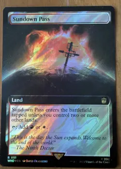 mtg Sundown Pass (Extended Art) (Surge Foil) - Universes Beyond: Doctor Who (WHO - Image 1