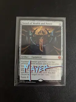 Sword of Wealth and Power Foil, Shadow Signed In Red And Blue! - Image 1