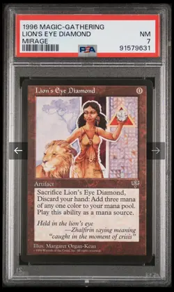 Magic the Gathering MTG Mirage Lion's Eye Diamond PSA 7 NM - Image 1