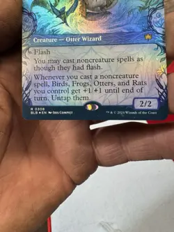 Valley Floodcaller, MTG, Bloomburrow Commander, Magic, 308 RARE FOIL BOARDERLESS - Image 3