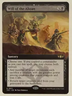 Will of the Abzan Extended Art - Commander: Tarkir: Dragonstorm MTG - Image 1