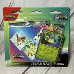 Pokemon TCG Scarlet Violet Prismatic Evolutions Tech Sticker Collection Leafeon - Image 1