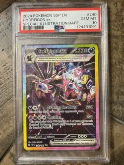 2024 POKEMON SSP EN-SURGING SPARKS SIR HYDREIGON EX PSA 10 240/191 - Image 1