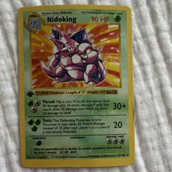 Pokemon Nidoking 1st Edition Base Set Holo Shadowless Rare 11/102 1999 - Image 1