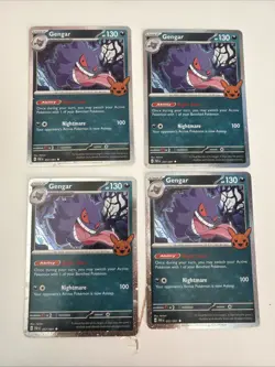 Pokemon Gengar Trick Or Trade Lot of 4 Near Mint 057/091 - Image 1