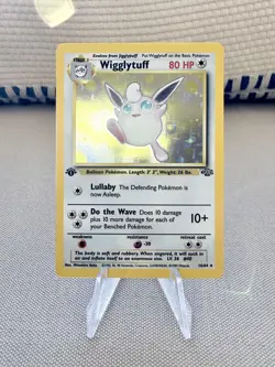 Pokemon Wigglytuff 1st Edition Jungle 16/64 Holo Rare LP WOTC 1999 - Image 1