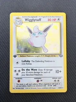 Pokemon Wigglytuff 1st Edition Jungle 16/64 Holo Rare LP WOTC 1999 - Image 3