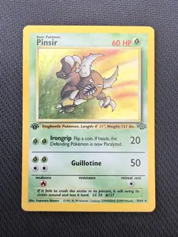 Pokemon Pinsir 1st Edition Jungle 9/64 Holo Rare LP WOTC 19999 - Image 4