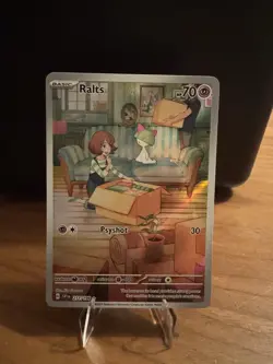 Pokemon TCG Ralts Scarlet & Violet Holo Illustration Rare - Image 1
