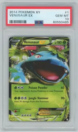 2014 Pokemon XY Venusaur EX #1 - PSA 10 GEM MINT - Image 1