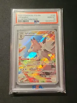 💎 Pokemon TCG Lycanroc #166 Illustration Rare 166/159 Journey Together PSA 10 - Image 1