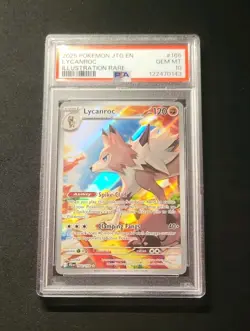 💎 Pokemon TCG Lycanroc #166 Illustration Rare 166/159 Journey Together PSA 10 - Image 2