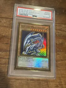 Blue-Eyes White Dragon 2020 Yu-Gi-Oh! 1st Ed. Maximum Gold #EN001 PSA 10 GEM - Image 3