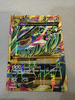 Pokemon TCG Mega M Rayquaza EX Holo Jumbo Card 98/98 - Image 1
