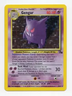 Pokemon TCG Gengar Fossil Holo Card 5/62 NM- - Image 1