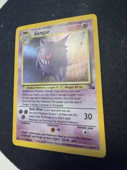 Pokemon TCG Gengar Fossil Holo Card 5/62 NM- - Image 3
