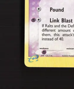 Ralts 68/109 EX Ruby & Sapphire Reverse Holo Pokemon Card NM - Image 5