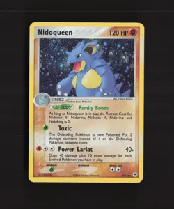 Nidoqueen 9/112 EX FiredRed & LeafGreen Holo Rare SWIRL Pokemon Card LP - Image 1