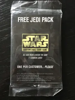 Star Wars CCG Decipher Free Jedi Pack 11-Card Premium Set Han Leia SEALED - Image 1