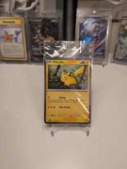 Pikachu 025/165 Holiday Calendar Cosmos Holo Stamped Promo Card SEALED - Image 1
