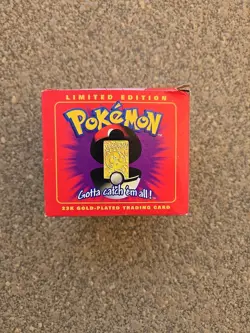 Pokemon 23k Gold-Plated Trading Card 1999 Burger King Jigglypuff New Sealed - Image 2