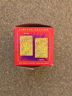 Pokemon 23k Gold-Plated Trading Card 1999 Burger King Jigglypuff New Sealed - Image 3