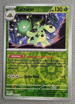 Cacturne Reverse Holo NM SV1 006/198 Scarlet & Violet Pokemon Card - Image 1