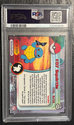 Topps Chrome Squirtle #07 Pokemon Series 1 Card 2000 PSA 9 - Image 2