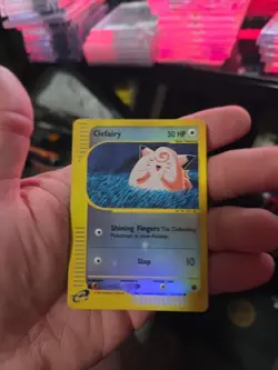 Pokemon TCG Clefairy Expedition 101/165 2002 WOTC E Reader Card Reverse Holo - Image 1